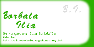 borbala ilia business card